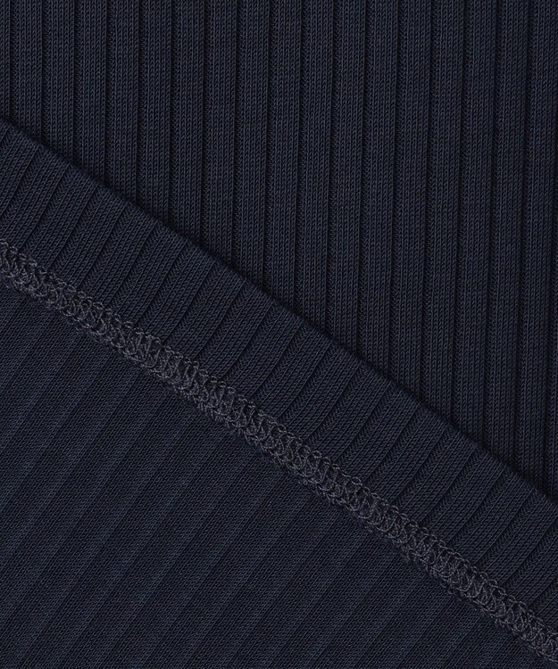 自由区 【ドラマ「明日はもっと いい日になる」着用】ソフトリブ Tシャツ ネイビー