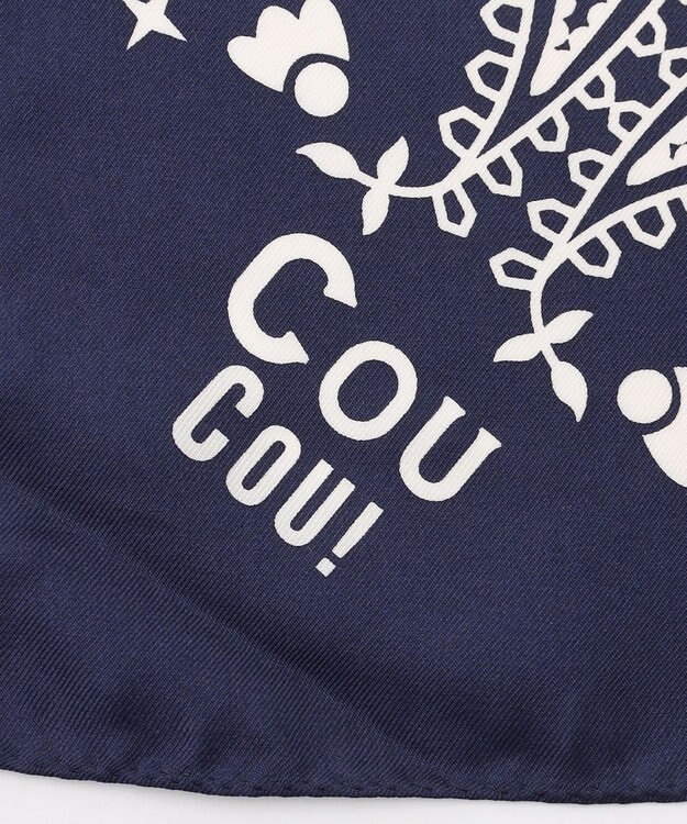 組曲 【Flower Collection】バンダナプチ スカーフ ネイビー系