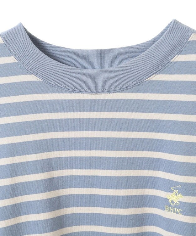 CRAFT STANDARD BOUTIQUE 【別注】BHPC/刺繍ワイドスリーブTEE Border Blue