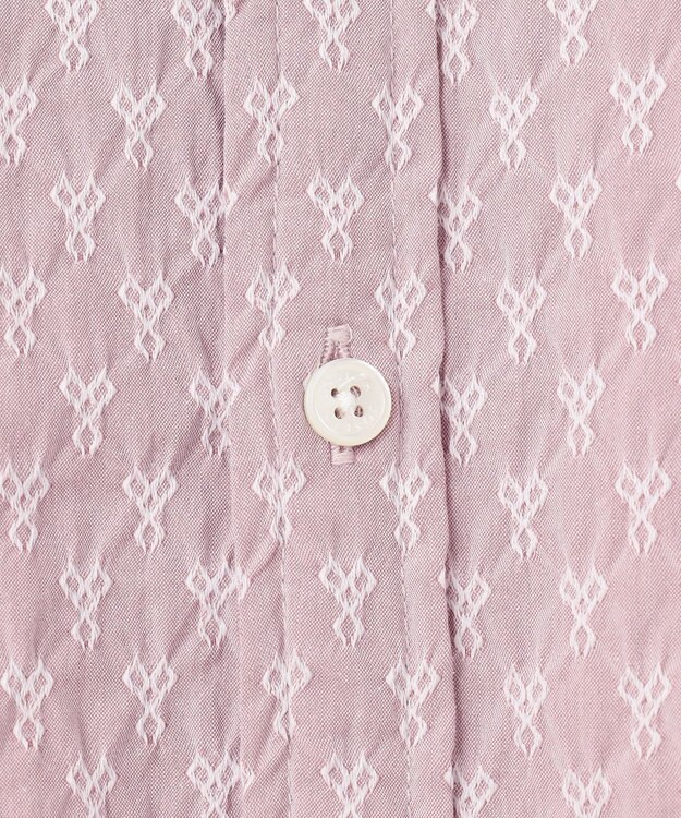 JOSEPH HOMME シガーカッタージャガード　ウイングカラー半袖シャツ ピンク系