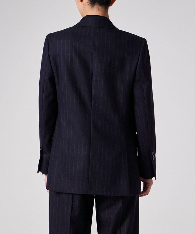 Paul Smith ストライプ ウール ダブルジャケット ネイビー