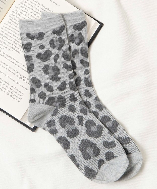 WEGO ジャガードアニマルソックス グレー