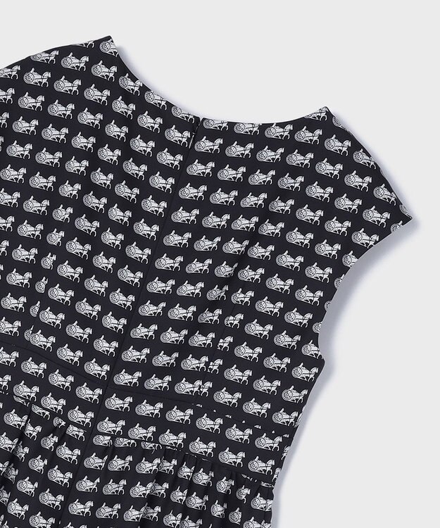 GRACE CONTINENTAL ホースプリントサロペット ブラック