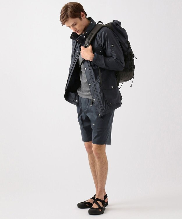 JOSEPH ABBOUD MOUNTAIN リップルサッカー ブルゾン ネイビー系