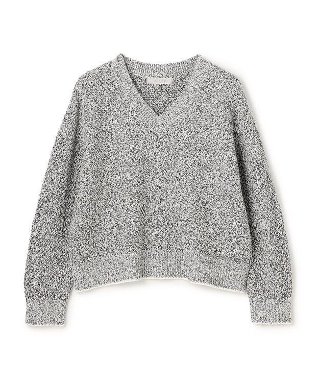 UNFILO メランジリンクス ニット チャコールMIX