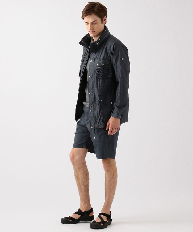 JOSEPH ABBOUD MOUNTAIN リップルサッカー ブルゾン ネイビー系