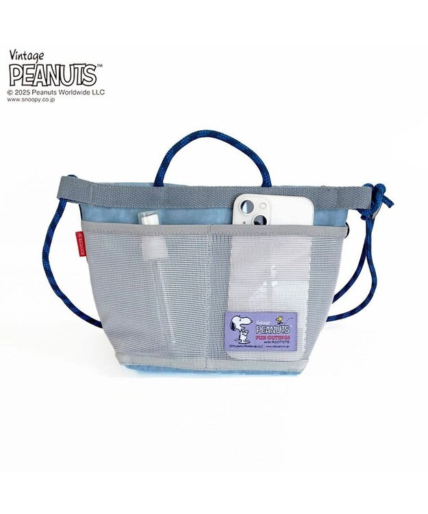 ROOTOTE 8438【スヌーピー】IP.サコッシュ.ポリ.ピーナッツ-0F 03：サックス