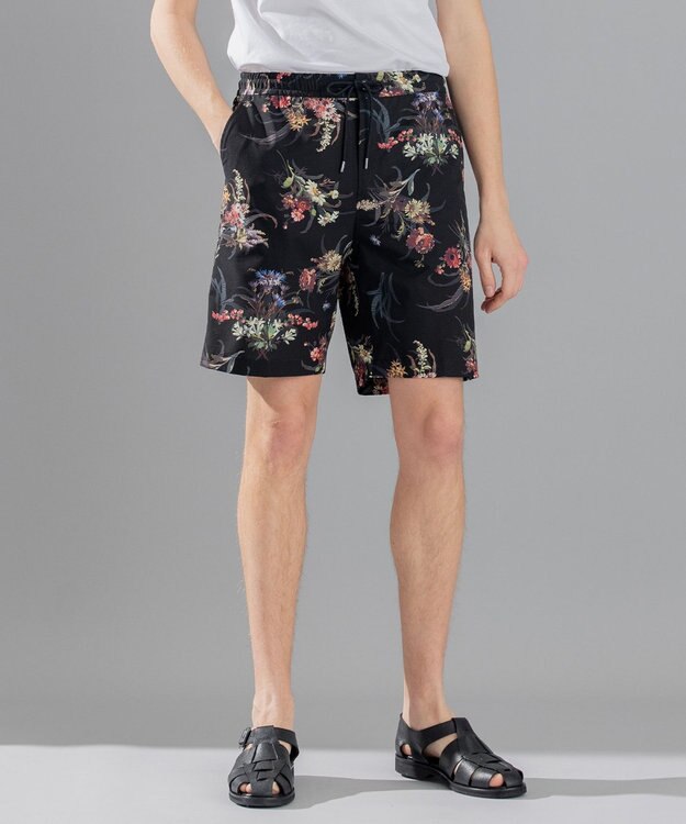 JOSEPH HOMME クールドッツストレッチ花柄 / BERMUDA ブラック系5