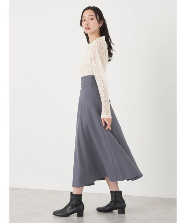 earth music&ecology ポコポコレースブラウス Ivory