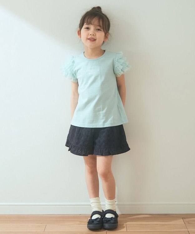 ANY KIDS オーバーレースキュロット ネイビー系