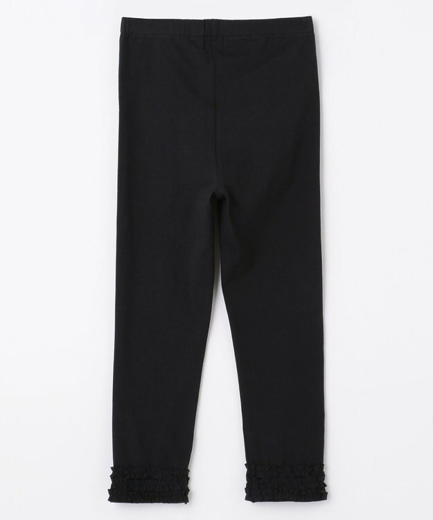 組曲 KIDS 【150-160cm】ストレッチ天竺レギンス（７分丈） ブラック系