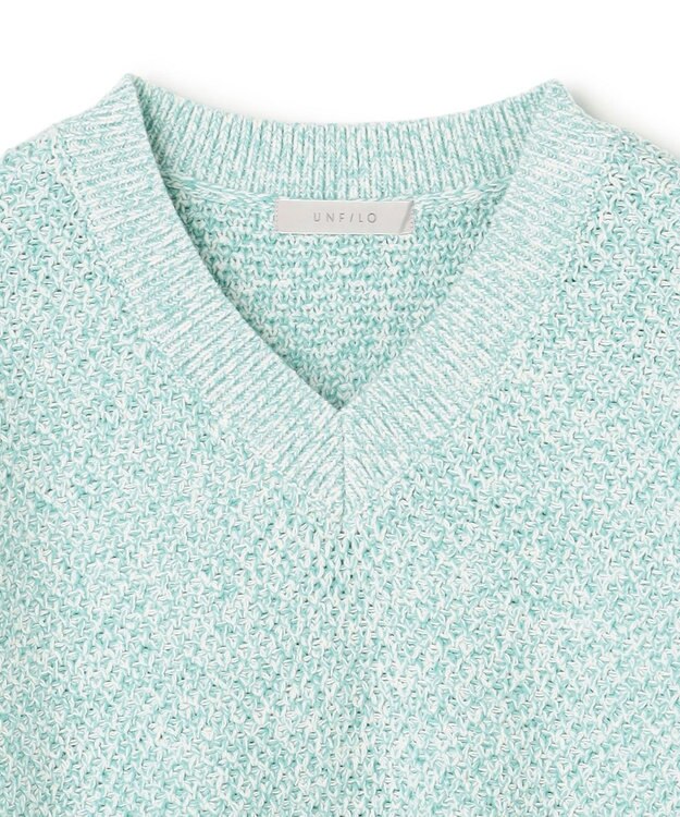 UNFILO メランジリンクス ニット グリーンMIX