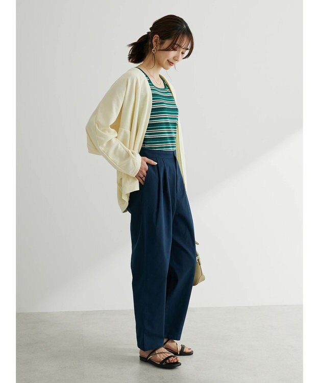 Green Parks スクエアネックニットタンクトップ Charcoal Gray