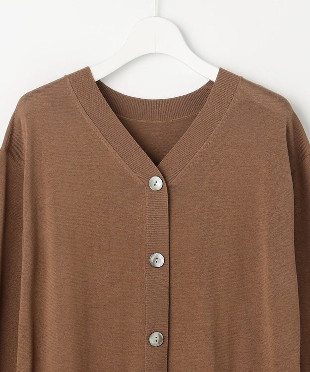 自由区 L 【人気異素材コンビの最新作・前後着用可】タフタコンビ ワンピース ブラウン×ブラック