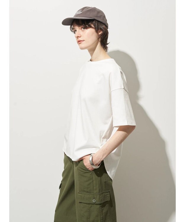 AMERICAN HOLIC 接触冷感裾ラウンドカットプルオーバー Off White