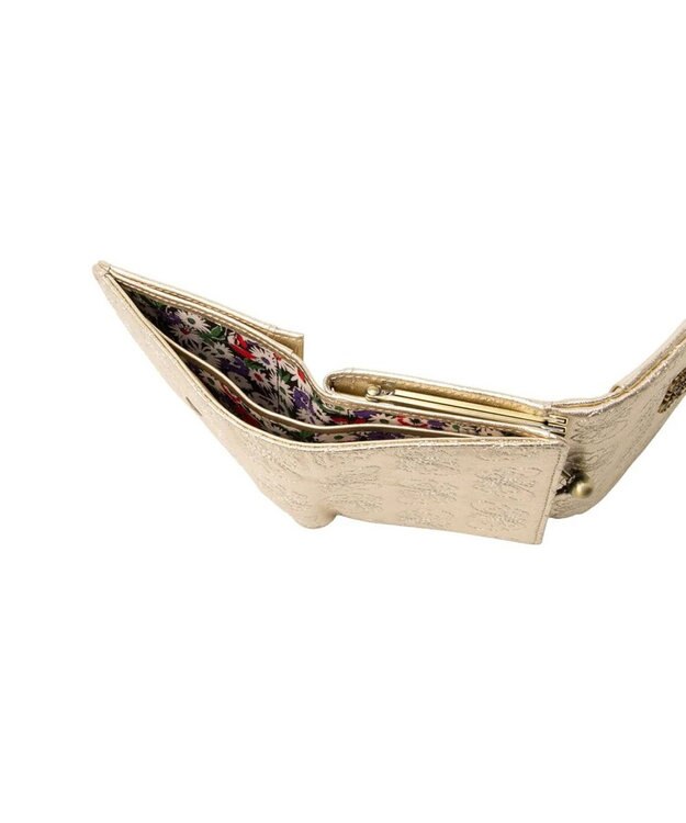 ANNA SUI チェイス 口金二つ折り財布 ゴールド