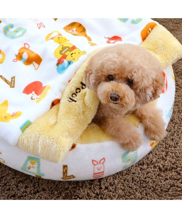 PET PARADISE ディズニー くまのプーさん 丸型寝袋 遠赤外線 《数字柄》 60cm 数字柄