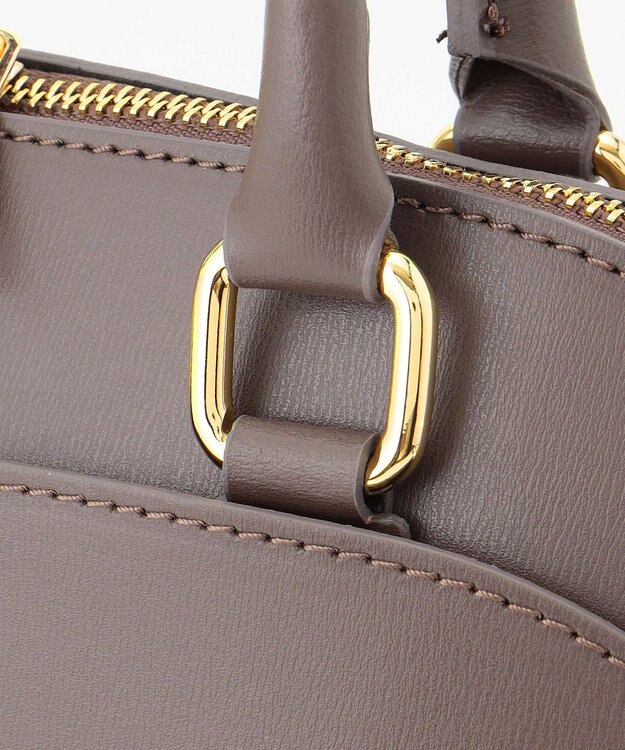 自由区 【MILOS】レザーポケット バッグ モカ