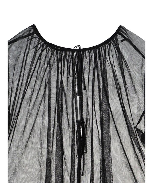 Green Parks ２ＷＡＹチュールギャザープルオーバー Black