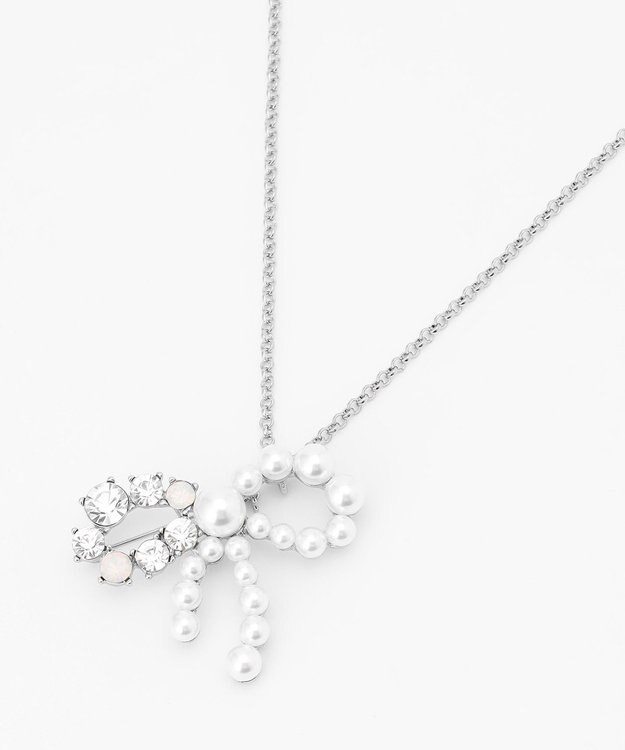 TOCCA RIBBON BROOCH NECKLACE ブローチネックレス シルバー系
