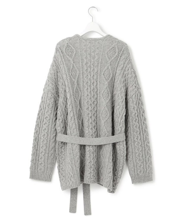 23区 【SLOW/一部店舗限定】アランニット カーディガン ライトグレー系