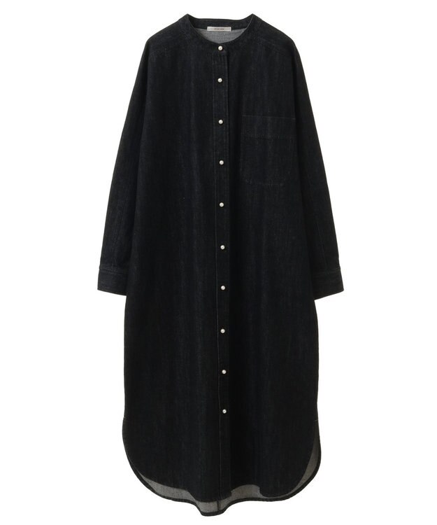CRAFT STANDARD BOUTIQUE デニムパールボタンワンピース Black