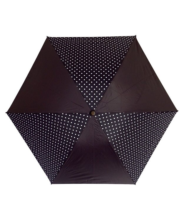 +RING 【プラスリング】【数量限定】【遮光/99%以上】レディース向け 晴雨兼用（折） BLK-DOT T943 黒