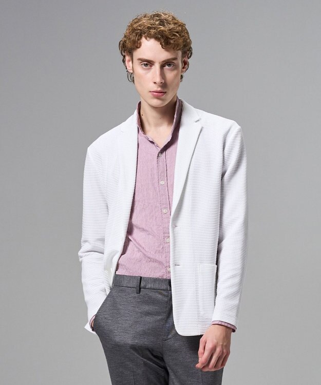 JOSEPH HOMME 【オリジナル素材】ライトタックジャージー　カットソージャケット ホワイト系