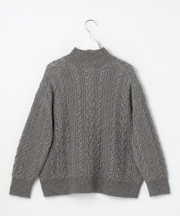 自由区 S 【SHIHOさん着用】ラメフォックスケーブル ニット グレー