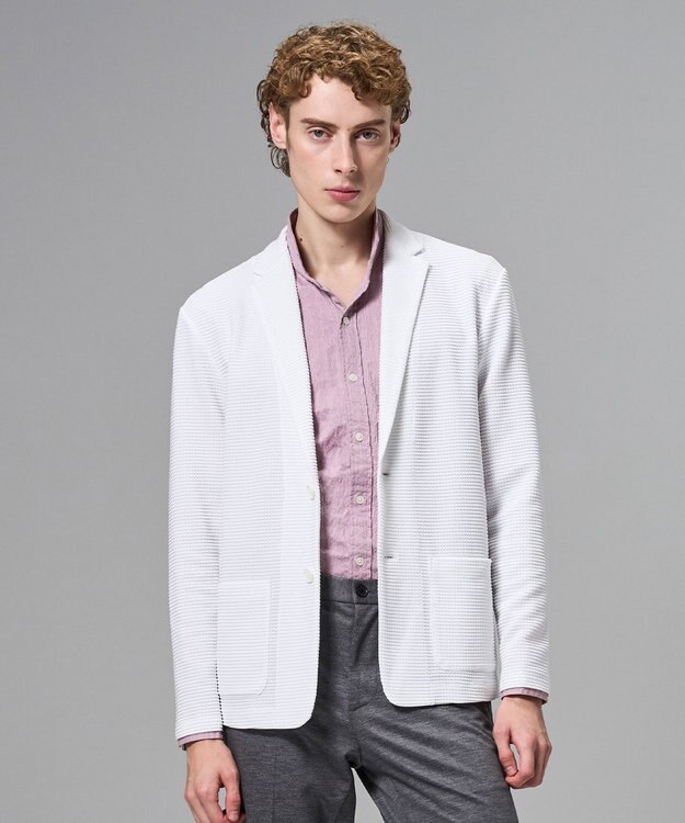 JOSEPH HOMME 【オリジナル素材】ライトタックジャージー　カットソージャケット ホワイト系