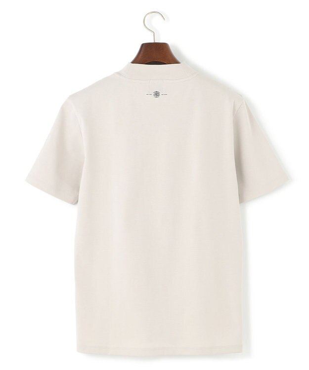 J.PRESS MEN シルクのような光沢感の上品Tシャツ【UVカット / 接触冷感 / 吸水速乾】【J.PRESS PREMIUM JERSEY】ポンチモックネック Tシャツ ライトグレー系