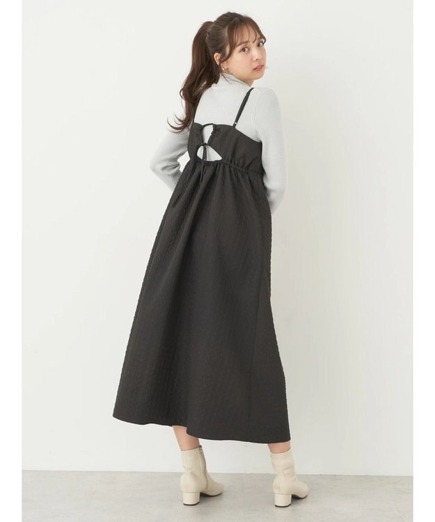 earth music&ecology バックオープンキャミワンピース Black