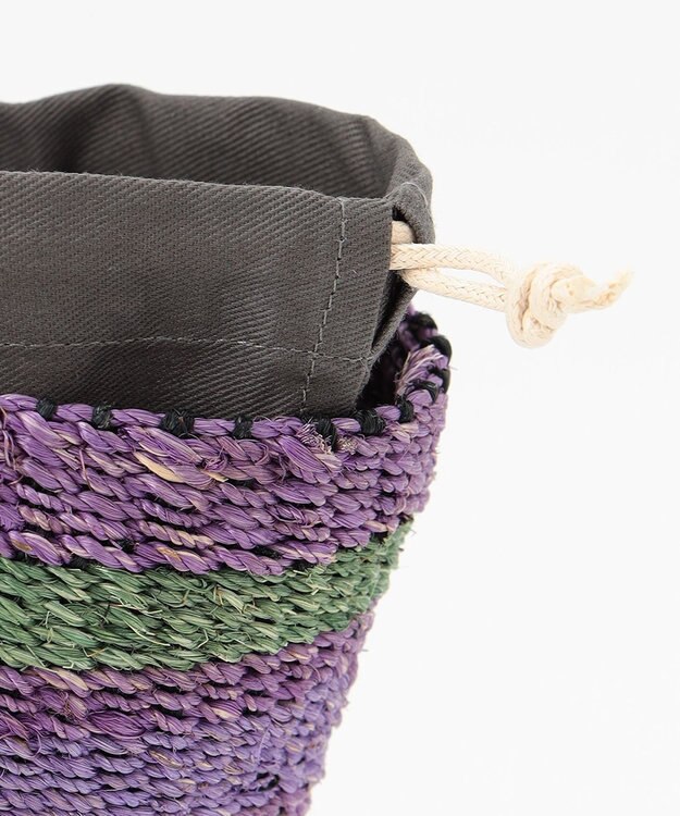 ONWARD CROSSET SELECT 【VIOLAd’ORO】MIRO アバカカラーボーダーバッグ S purple×yellow