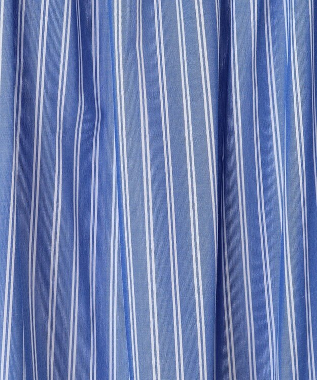 AMERICAN HOLIC イージーケアバックギャザーリボンシャツ Stripe Sax