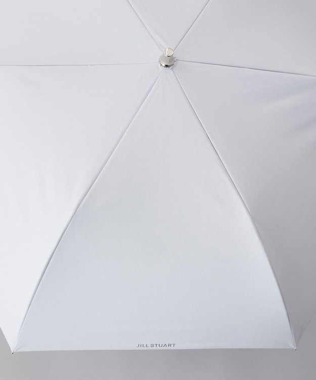 AURORA JILL STUART（ジル スチュアート）プレーン無地 晴雨兼用傘（二 つ折り傘・トップフラット傘） シルバーグレー