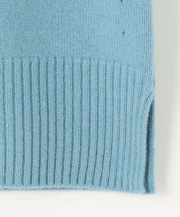 組曲 【WEB限定】ウールカシミヤミックスVネック ニット パウダーブルー