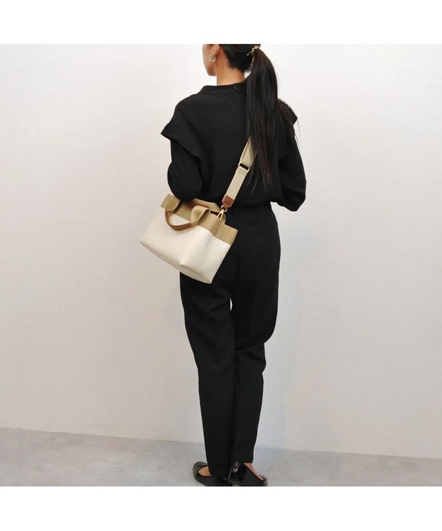 UNBILLION cachecache テープディテール2wayパーテーショントート アイボリー