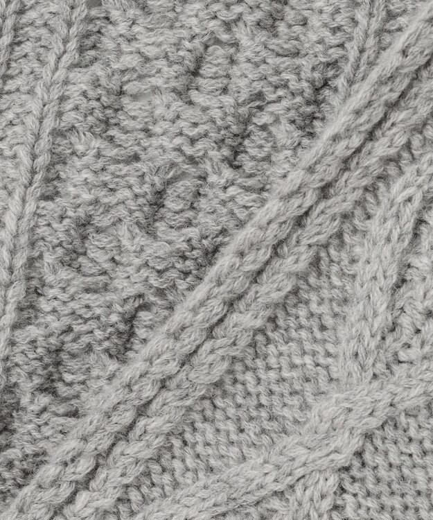 23区 【SLOW/一部店舗限定】アランニット カーディガン ライトグレー系