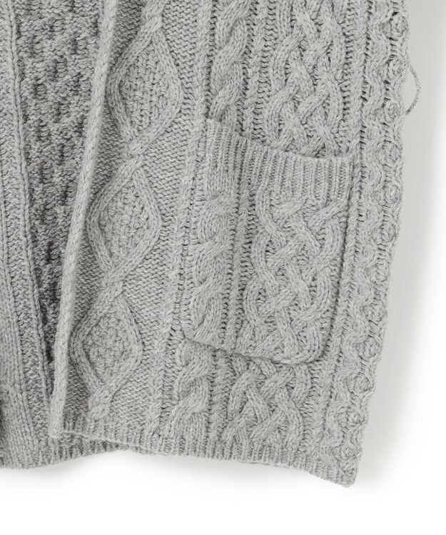 23区 【SLOW/一部店舗限定】アランニット カーディガン ライトグレー系