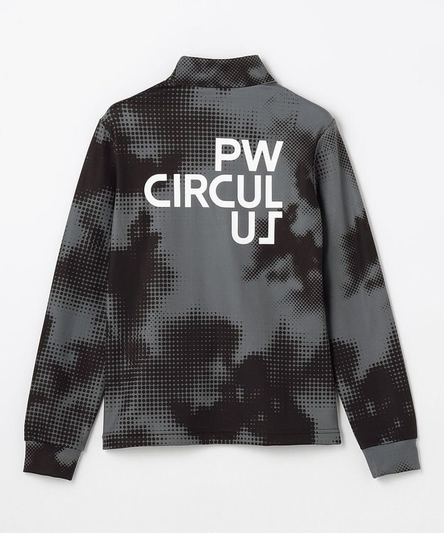 PW CIRCULUS 【裏起毛であたたか】【WOMEN】Dot camouflage ロングスリーブモックネックT  ゴルフウェア レディース ブラック系5