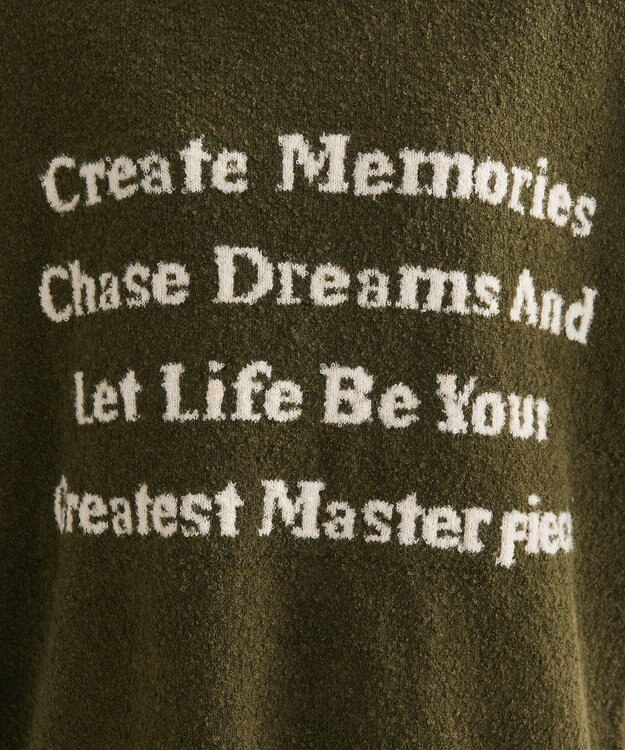 Green Parks ブークレロゴニットチュニック Khaki