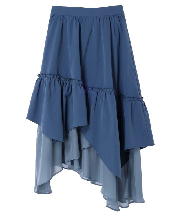 earth music&ecology イレヘムティアードスカート Blue