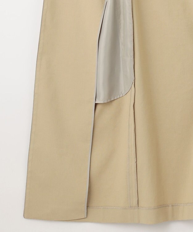 自由区 L 【洗える】テンセルリネンストレッチ ジレ ベージュ系