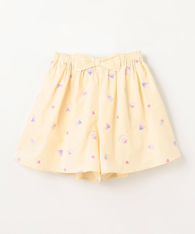 ANY KIDS 総柄刺繍 キュロット エクリュ