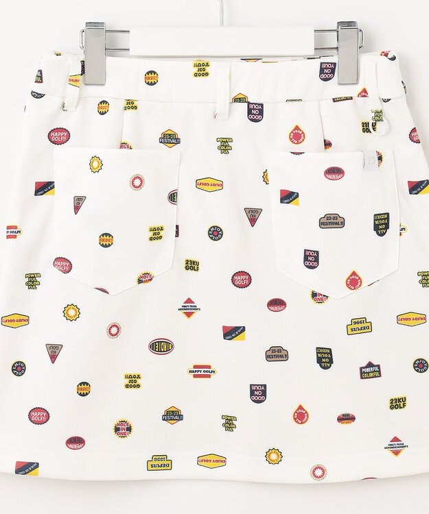 23区GOLF 【WOMEN】【吸水速乾】ステッカープリント スカート ホワイト系5