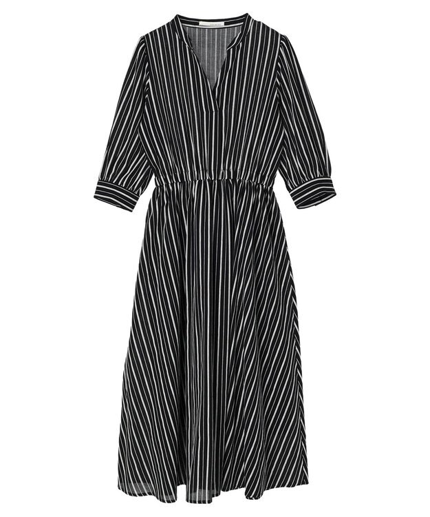 Green Parks ・ＥＬＥＮＣＡＲＥ　ＤＵＥ　ドビーストライプワンピ Black