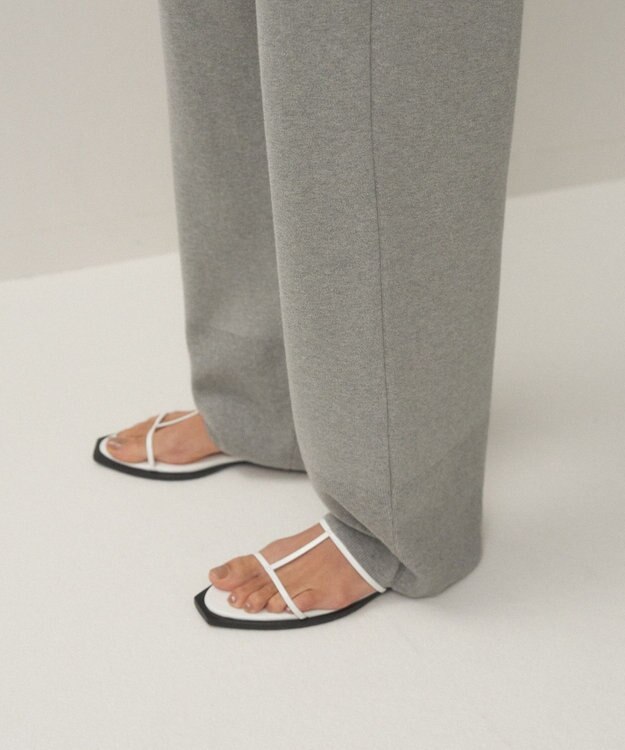 ATON 50/3 ORGANIC SMOOTH | イージーニットパンツ TOP GRAY