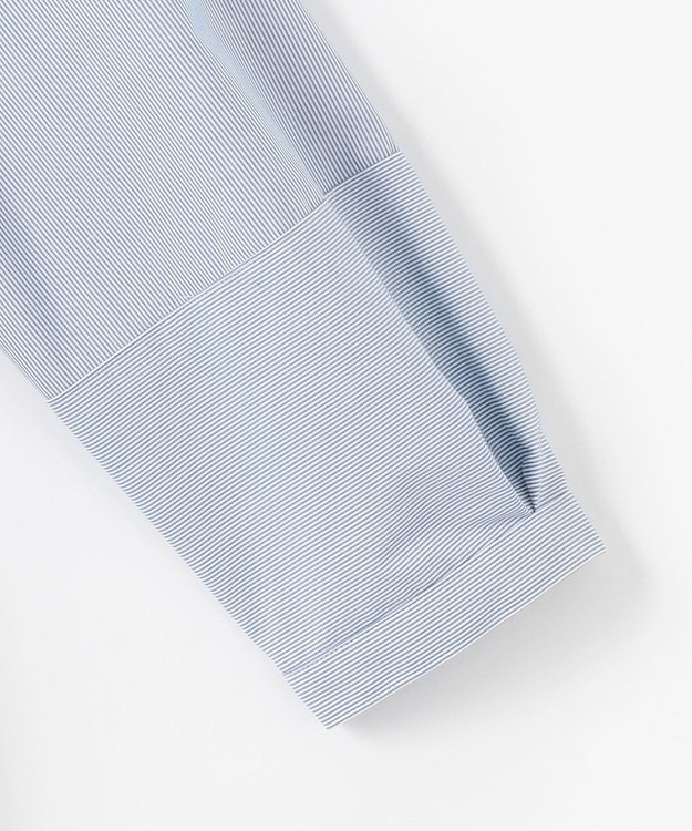 J.PRESS LADIES 【洗える・接触冷感・UVケア】エステネージュストライプ コクーン ブラウス ブルーストライプ系