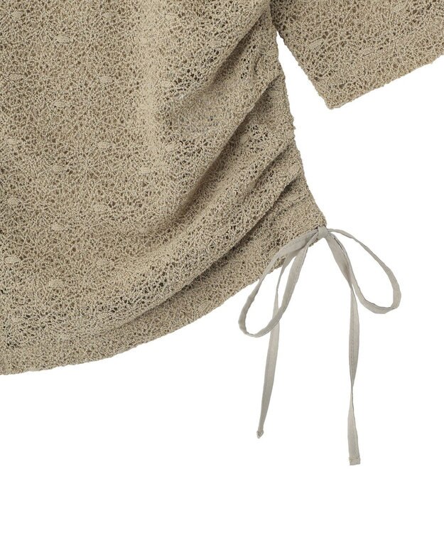 AMERICAN HOLIC レース5分袖カーディガン Beige