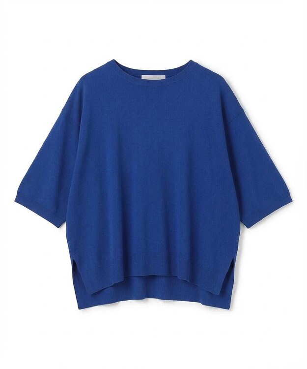 UNFILO L スゴ機能美ニット ハーフスリーブ ブルー